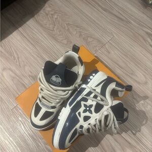 Louis Vuitton Navy and White Sneakers